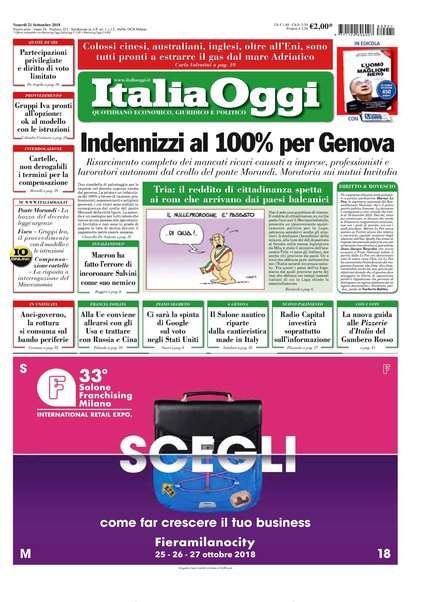 Italia oggi : quotidiano di economia finanza e politica